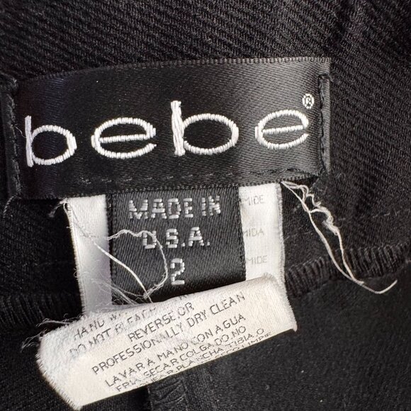 2/$18 SALE! Bebe Riding Pants Womens 2 Suede Knees Stretch 90s Y2K USA Horse Vtg - Picture 3 of 8
